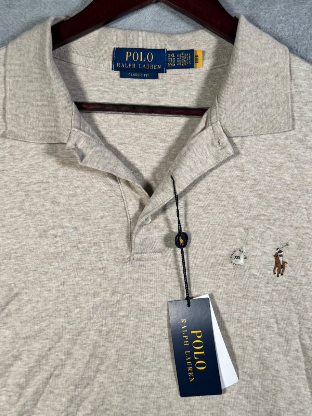 Polo Ralph Lauren Shirt Mens XXL Dune Tan Classic Fit Jersey Soft $118
